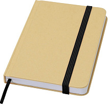 Reed блокнот формата А6 из переработанного материала в твердой обложке с простыми страницами - сплошной черный