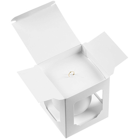 Елочный шар Gala Matt в коробке, 6 см, белый - рис 6.