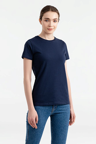 Футболка женская T-bolka Stretch Light Lady, темно-синяя (navy) - рис 4.