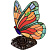 Винтажная настольная лампа "Изумрудная бабочка" - миниатюра - рис 4.