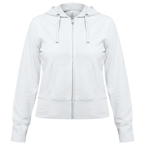 Толстовка женская Hooded Full Zip белая - рис 2.