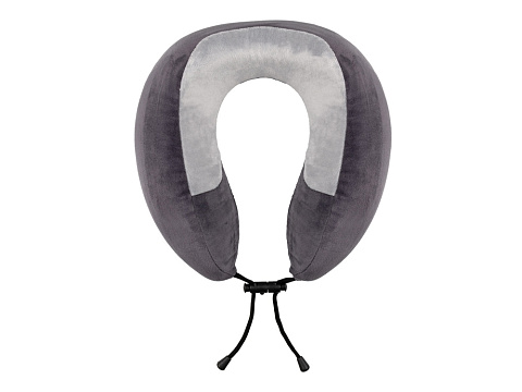 Подушка TORBER, дорожная, с эффектом памяти, тёмно-серая, полиэстер+спандекс