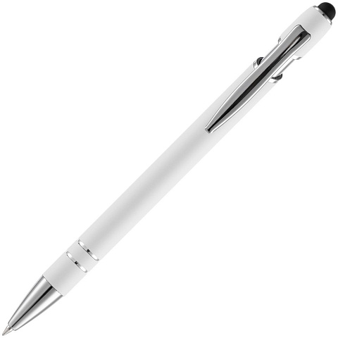 Ручка шариковая Pointer Soft Touch со стилусом, белая - рис 4.