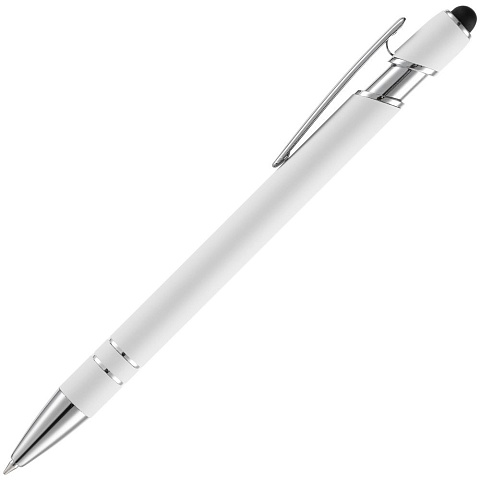 Ручка шариковая Pointer Soft Touch со стилусом, белая - рис 3.