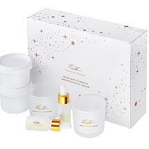 Набор для создания 2-х ароматических свечей: амбра и табак/маракуйя, сандал и пачули