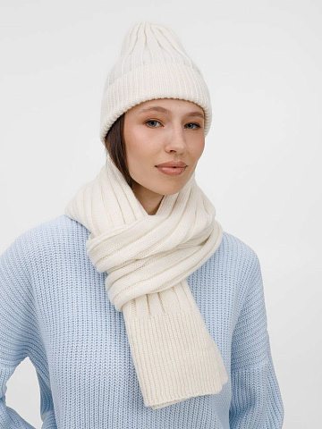 Шарф Bellish, белый (ванильный) - рис 10.