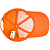 Бейсболка Canopy, оранжевая с белым кантом - миниатюра - рис 4.