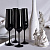 Набор бокалов для шампанского из черного стекла (4 шт) - миниатюра