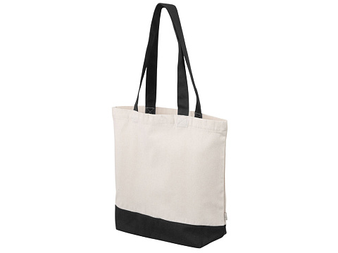 Сумка для шоппинга Cotton из переработанного хлопка 280 г, черный - рис 3.