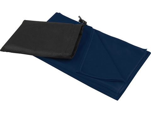 Lucas спортивное полотенце из переработанного полиэстера 70х140 см - Синий нэйви