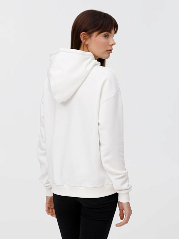 Толстовка унисекс оверсайз на молнии Zippy Terry, белая - рис 5.