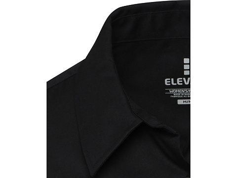 Citrine женская рубашка из твила - сплошной черный - рис 4.