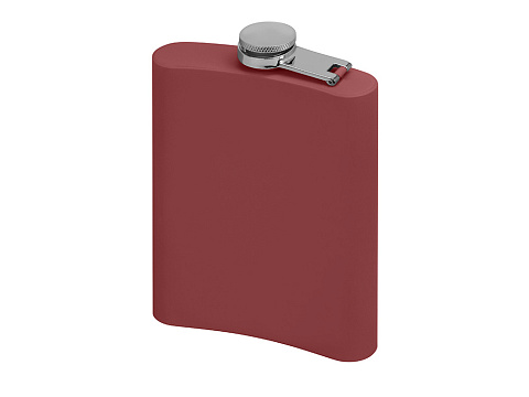 Фляжка 240 мл Remarque soft touch, 304 сталь, бургунди - рис 2.