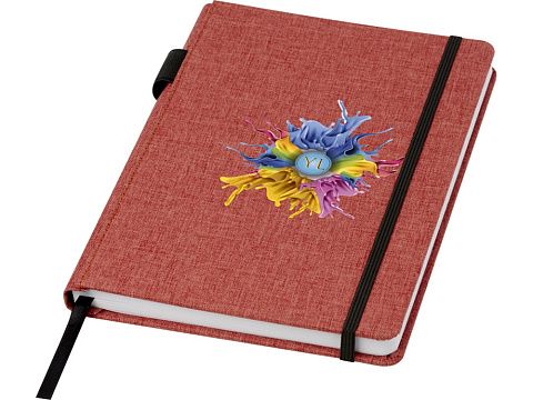 Блокнот Orin, формат А5, из переработанного ПЭТ, красный кирпичный - рис 7.