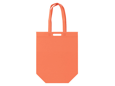 Сумка для покупок из спанбонда Ambit, 380*120*400 с ручкой 550/30 мм, оранжевый - рис 2.