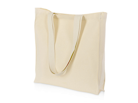 Сумка Donny из хлопка с донной складкой и парусиновыми ручками, натуральный (Р)