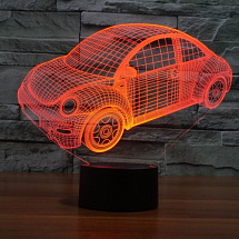 3D лампа Машинка