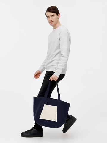 Шопер Shophop, синий с неокрашенным - рис 12.