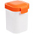 Ланчбокс для снеков Lunch Crunch, белый с оранжевым - миниатюра