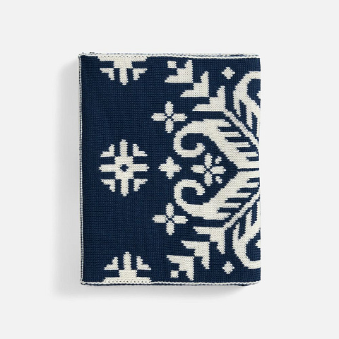 Шарф Wintertude M, синий с белым - рис 4.