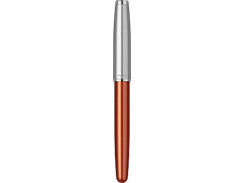 Перьевая ручка Parker Sonnet Essentials Orange SB Steel CT, перо: F, цвет чернил black, в подарочной упаковке. - рис 4.