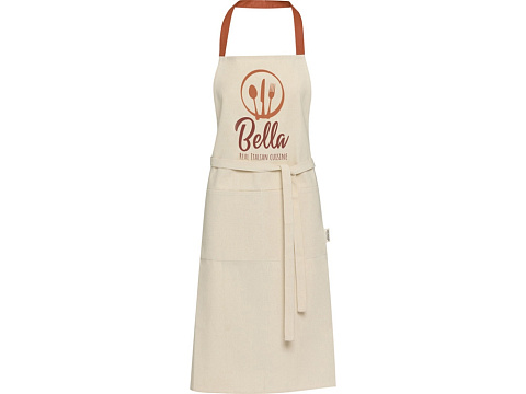 Nia фартук из переработанного хлопка плотностью 200 г/м² - красный кирпичный - рис 5.