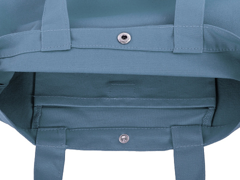 Сумка Helfer из хлопка на кнопке с регулирующейся лямкой, антрацит - рис 6.