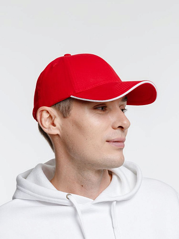 Бейсболка Spiker, красная с белым - рис 6.