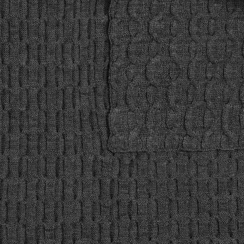 Плед Braidera, темно-серый меланж (асфальт) - рис 4.