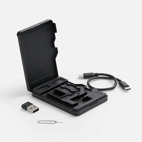 Футляр для карт памяти и SIM Multitask, черный - рис 4.