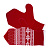 Новогодние варежки Узоры (красные) - миниатюра - рис 3.