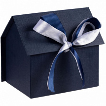 Подарочная коробка Домик (синяя)