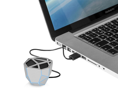 Портативная колонка Geo, мокрый асфальт + белая подсветка - рис 8.