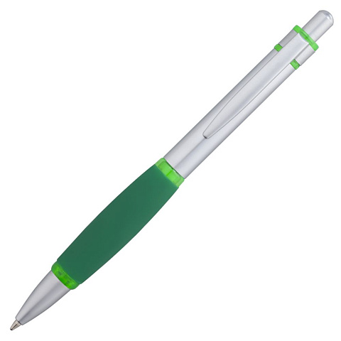 Ручка шариковая Boomer, с зелеными элементами - рис 4.