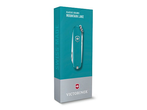 Нож-брелок VICTORINOX Classic SD Colors Mountain Lake, 58 мм, 7 функций, тёмно-бирюзовый - рис 4.