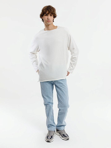 Лонгслив унисекс Siluetti Fuori, молочно-белый - рис 7.