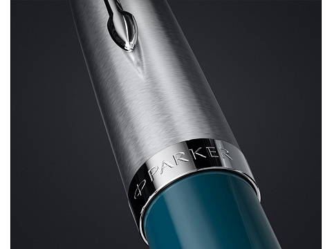 Перьевая ручка Parker 51 CORE TEAL BLUE CT, перо: F, цвет чернил: black, в подарочной упаковке. - рис 10.