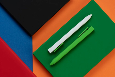 Ручка шариковая Swiper SQ, белая с зеленым - рис 7.