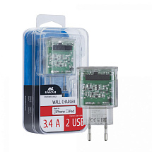 Сетевое зарядное устройство VA4125 с кабелем MFi Lightning, прозрачный