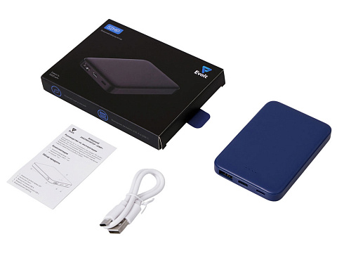 Внешний аккумулятор Simp, 5000 мАч, темно-синий - рис 2.