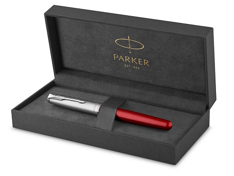 Ручка роллер Parker Sonnet T546  Red CT, стержень: F, цвет чернил: black, в подарочной упаковке - рис 2.