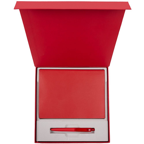 Коробка Memoria под ежедневник и ручку, красная - рис 3.