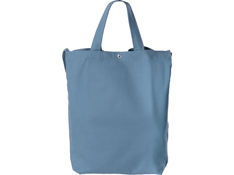 Сумка Helfer из хлопка на кнопке с регулирующейся лямкой, антрацит - рис 4.