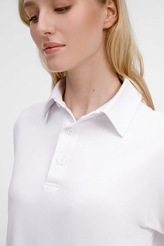 Рубашка поло унисекс Senti, белая - рис 9.