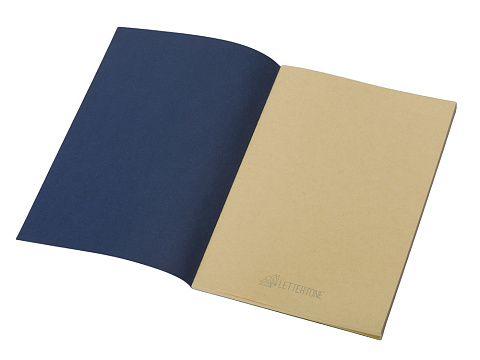 Блокнот Monet, гибкая обложка A5 из моющегося крафта, 32 листа, темно-синий - рис 2.