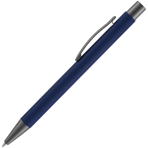 Ручка шариковая Atento Soft Touch, темно-синяя - рис 3.