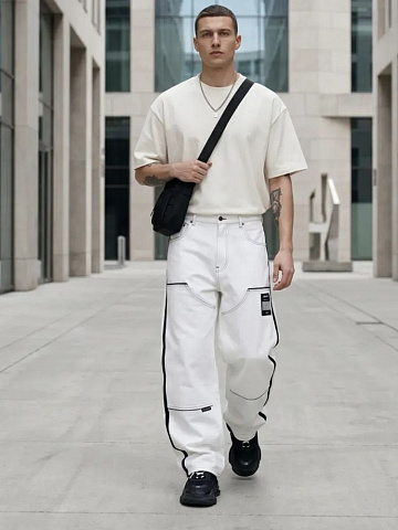 Футболка Oversize Premium 210, молочно-белая - рис 7.