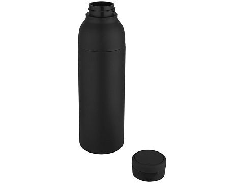 Illuminate бутылка-термос для воды с двойными стенками объемом 650 мл из переработанной нержавеющей стали, сертифицированной по стандарту RCS - сплошной черный - рис 3.