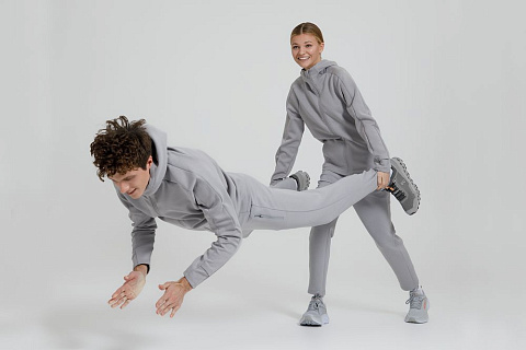 Куртка с капюшоном унисекс Begi, серая - рис 18.