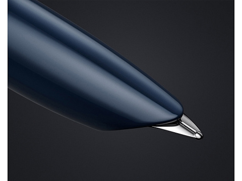 Перьевая ручка Parker 51 CORE MIDNIGHT BLUE CT, перо: F, цвет чернил: black, в подарочной упаковке. - рис 11.